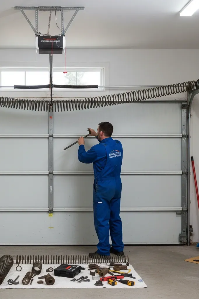 Broken garage door spring