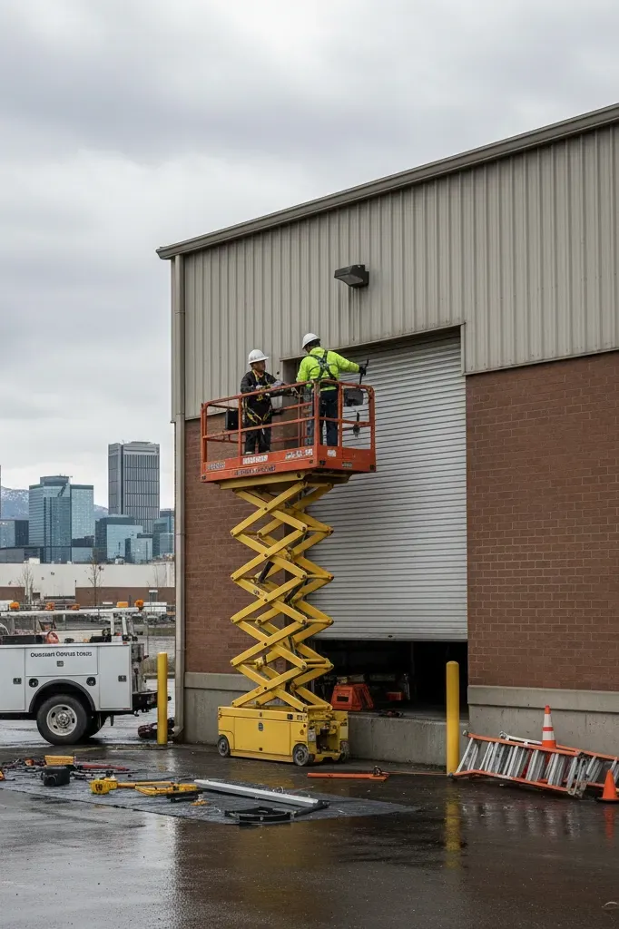Commercial garage door service