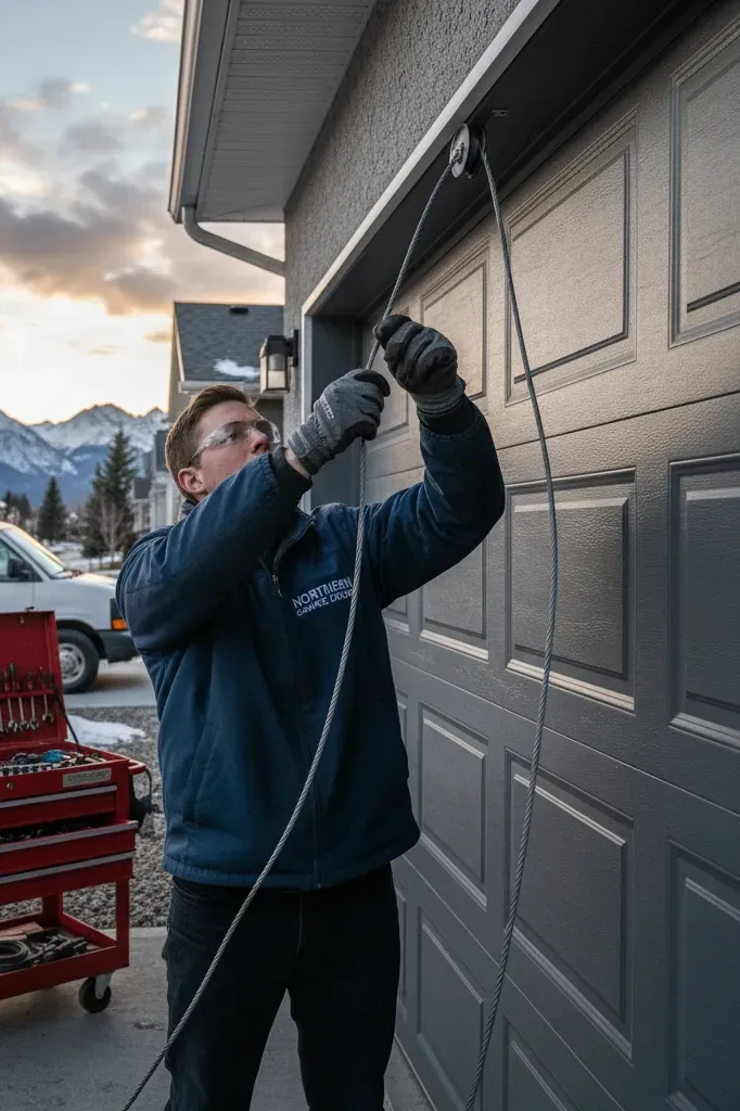 Garage door cable repair