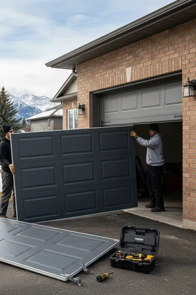 Garage door panel replacement