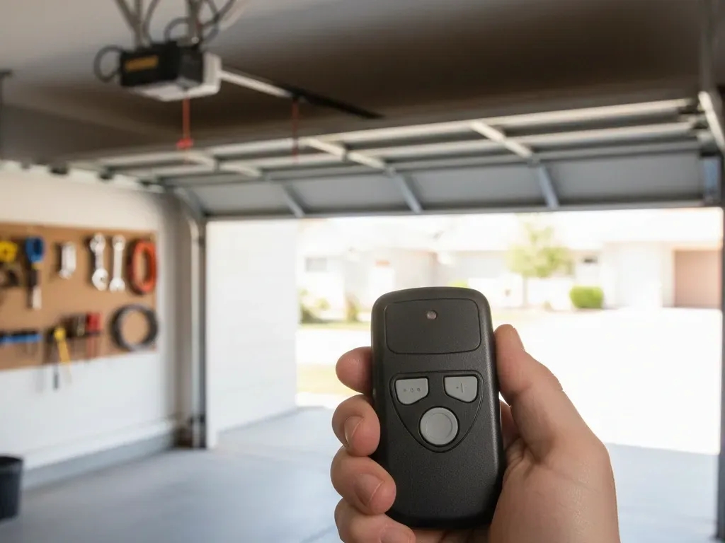Garage door remote programming