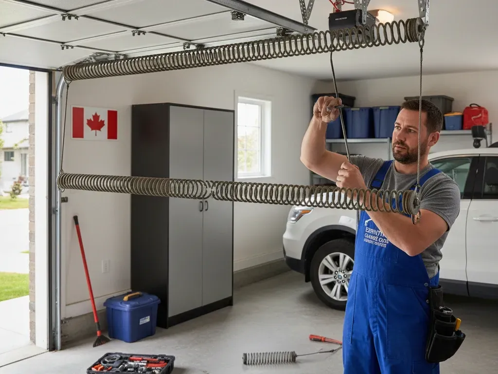 Garage door spring replacement