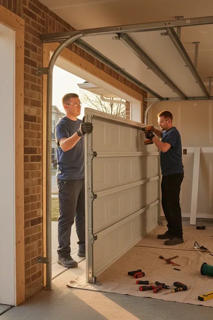 Insulated garage door installers